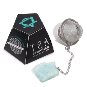 3x Raw Gemstone Tea Strainer - Aquamarine