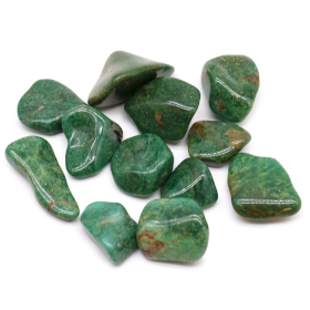 12x Medium African Tumble Stone - Green Quartz