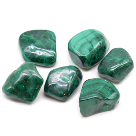 6x Large African Tumble Stone - Malachite