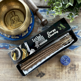 12x Tribal Soul Spiritual Incense Sticks and Ceramic Holder - Energy Clearing