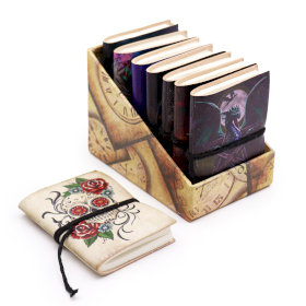 8x Assorted Gothic Notebooks 7x10cm (display pack)