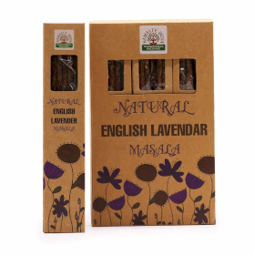 12x Natural Botanical Masala Incense - English Lavender
