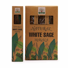 12x Natural Botanical Masala Incense - White Sage
