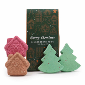 Gingerbread Town Christmas Bath Bomb Gift Pack