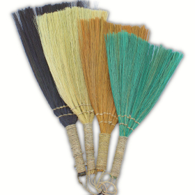 Set 4 - Pampas Fan Broom - Mixed colours & size