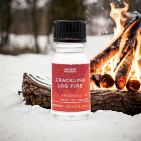 10x Crackling Log Fire Fragrance Oil 10ml