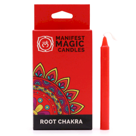 6x Manifest Magic Candles (set of 12) - Red - Root Chakra
