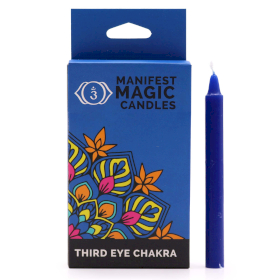 6x Manifest Magic Candles (set of 12) - Indigo - Third Eye Chakra
