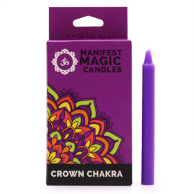 6x Manifest Magic Candles (set of 12) - Violet - Crown Chakra