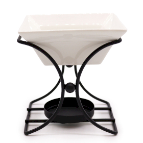 4x Ceramic & Metal Square Stand