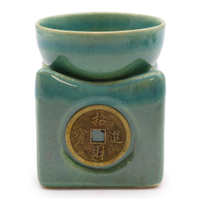 4x Lucky Coin Large Oil Burner - Jade