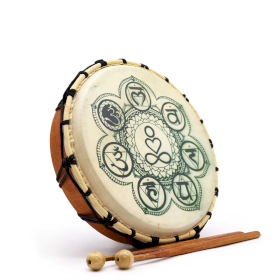 Chakra Shamanic Drum with Sticks- 25cm