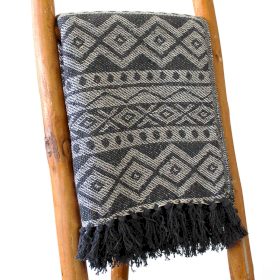 Boho Comfort Throw - 125x150cm - Grey Geometric