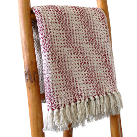 Boho Comfort Throw - 125x150cm - Ruby Two Tone