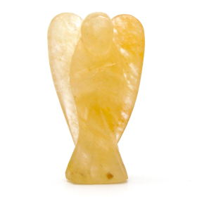 Hand Carved Gemstone Angel - Yellow Aventurine