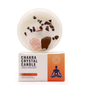 Chakra Crystal Candle - Sacred Chakra