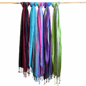 10x Varanasi Scarves - 56x183cm - Random Passion Purple