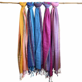 10x Varanasi Scarves - 56x183cm - Random Tantric Turquoise