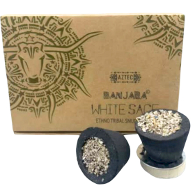 3x Banjara Smudge Cups - White Sage