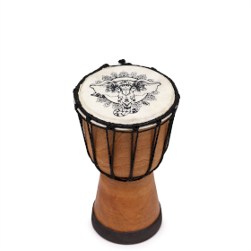 Elephant Wide Top Djembe Drum - 12cm