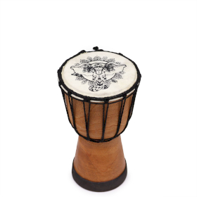 Elephant Wide Top Djembe Drum - 12cm