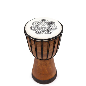 Chakra Wide Top Djembe Drum - 17cm