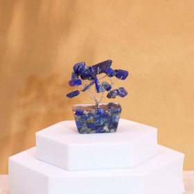 12x Mini Gemstone Trees On Orgonite Base - Sodalite (15 stones)