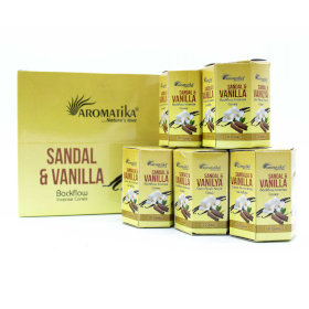 12x Aromatika Masala Backflow Incense - Sandalwood & Vanilla