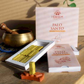 12x Ishom Incense Smudge Bricks and Burner - Palo Santo