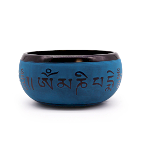 Earth Power Singing Bowl - Blue Mantra Five Buddha - 16cm