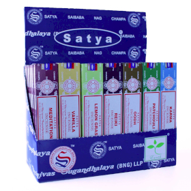 42x Satya Assorted Incense 15 gms - Display Pack