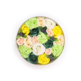 Round Box - Spring Celibrations - Yellow & Greens