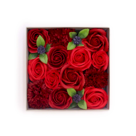 Square Box - Classic Red Roses