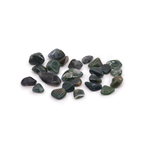 24x M Tumble Stone - Green Moss Agate