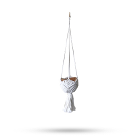 3x Macrame Pot Holder Decorative - Natural