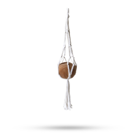 3x Macrame Pot Holder Classic - Natural Lrg pot