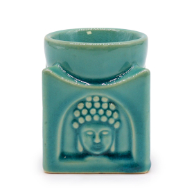 Square Buddha Oil Burner - Soft Turquoise
