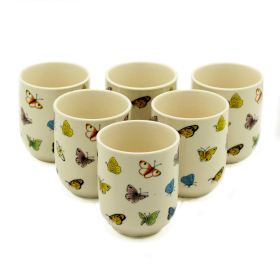 6x Herbal Tea Cup - Butterflies