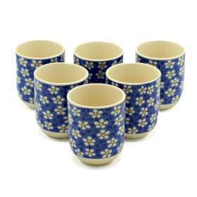 6x Herbal Tea Cup - Blue Daisey