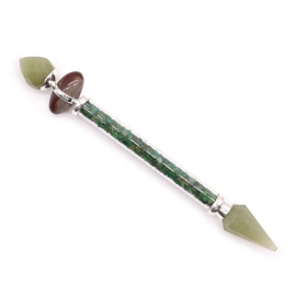 Shiva Lingam Magic Wand - 19.5 cm - Green Aventurine - Happiness