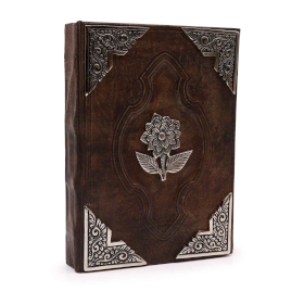 Hefty Red Tan Book - Zinc Rose Decor - 200 Deckle Edges Pages - 26x18cm