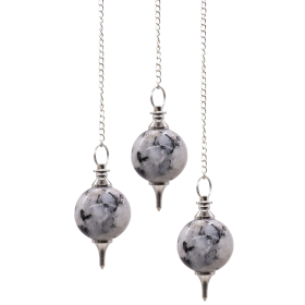 3x Sphere Pendulums - Rainbow Moonstone