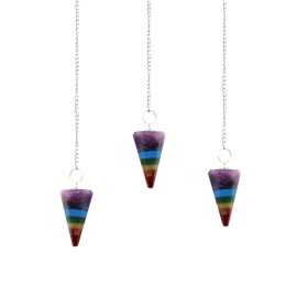 3x Chakra Style 7 Slice Pendulum