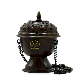 Copper Tibetan Incense Burner - Classic Hanging