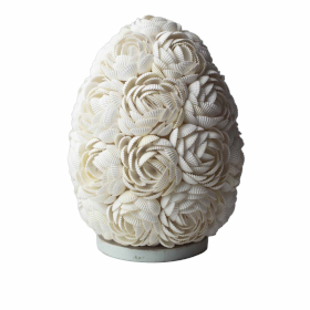 Boho Sea Shell Lamp - Rose Oval - 20cm