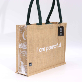 5x Hop Hare Jute Big Bag - I am Powerful