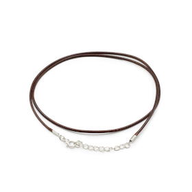 100x Waxed Pendant Cord - 2mm x 55cm - Dark Brown 112
