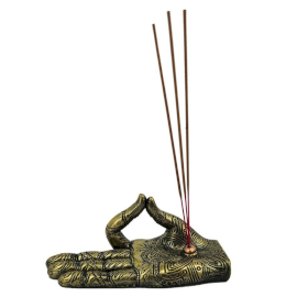 Henna Buddha Hand Ashcatcher Incense Stick Burner