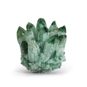 Crafted Quartz Cluster - Green Ghost Quartz (approx 250-300gm 8cm)