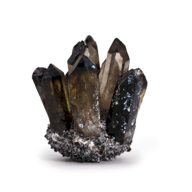 Crafted Quartz Cluster - Smoky Ghost Quartz (approx 250-300gm 8cm)